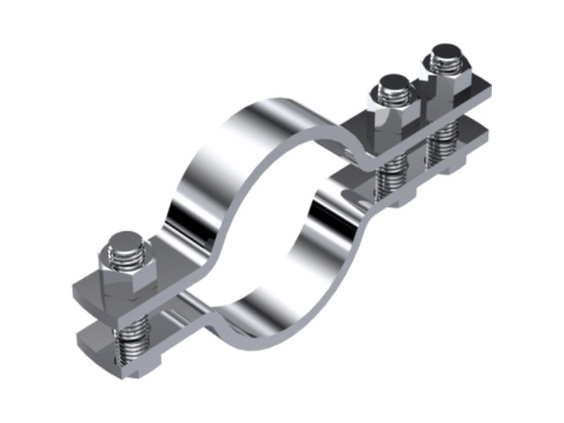 Heavy-duty double-bolt pipe clamp