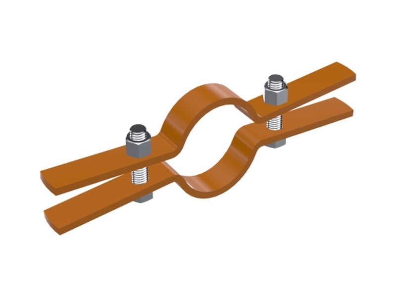 Copper tubing riser clamp