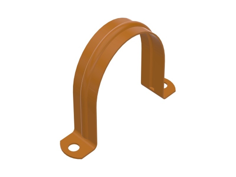Two-hole strap for copper tubing
