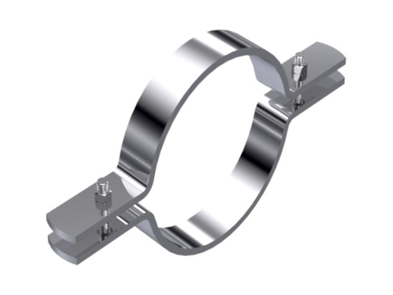 Underground pipe clamp, two-bolt