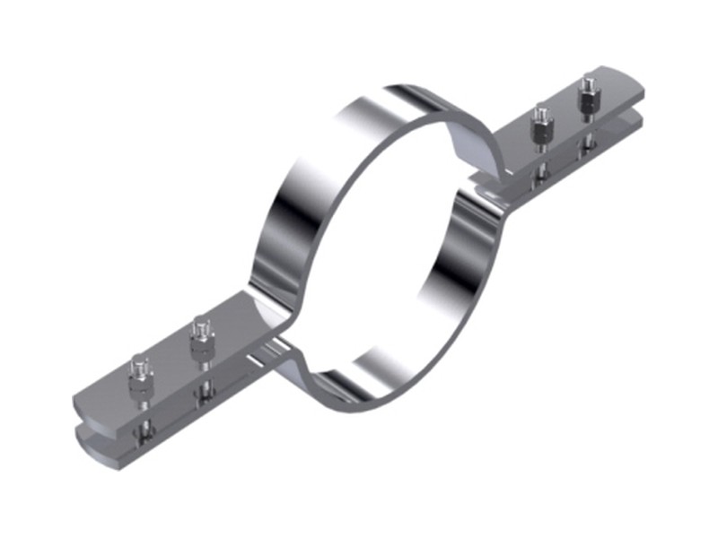 Underground pipe clamp, four-bolt