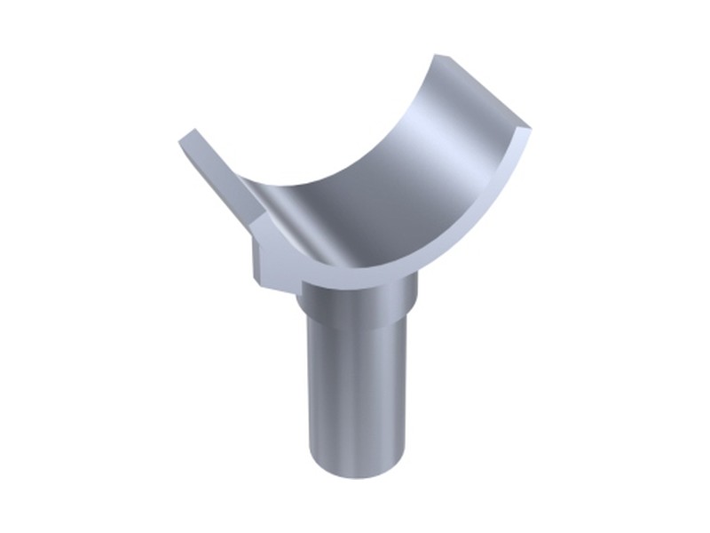 Pipe saddle support with stud